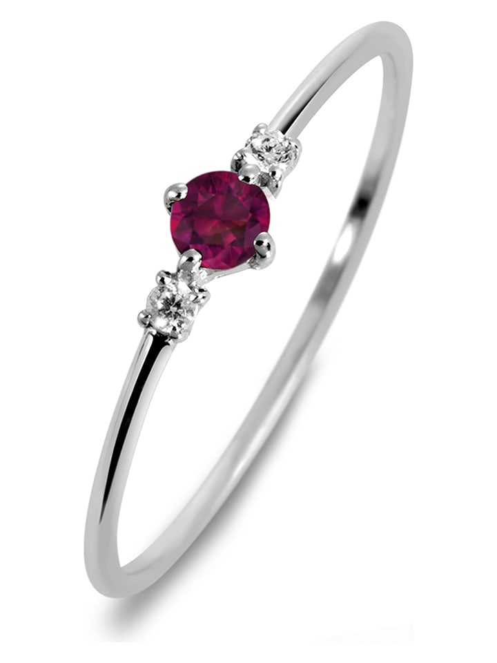 Les Petites Précieuses Srebrny pierścionek z kamieniami szlachetnymi rozmiar: 52