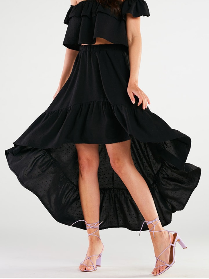 Awama Spódnica w kolorze czarnym rozmiar: L/XL