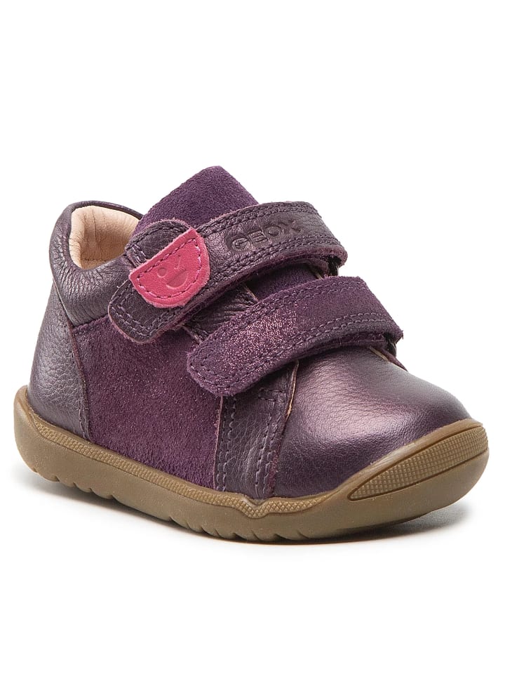 Geox Skórzane sneakersy "Macchia" w kolorze fioletowym rozmiar: 24