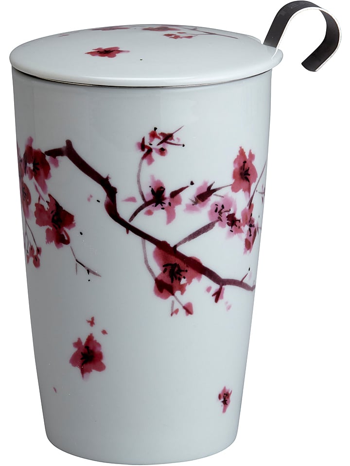 Eigenart Kubek w kolorze biało-różowym do herbaty - 350 ml rozmiar: onesize