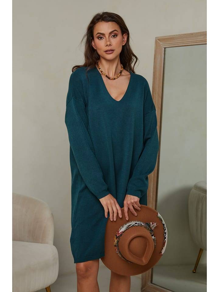 Joséfine Sukienka "Ibrany" w kolorze morskim rozmiar: M