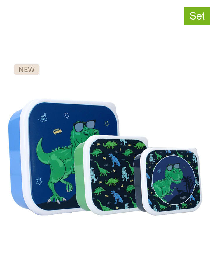 Prêt Śniadaniówki (3 szt.) "Prêt Fresh Bites" w kolorze niebiesko-zielonym rozmiar: onesize