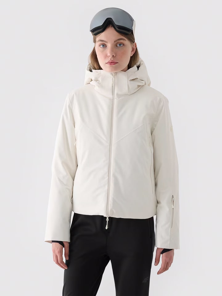 4F Kurtka narciarska w kolorze kremowym rozmiar: L