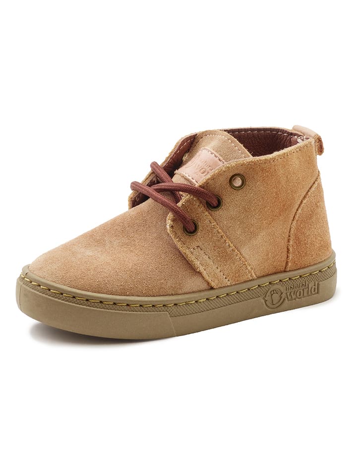 natural world Skórzane botki w kolorze beżowym rozmiar: 33