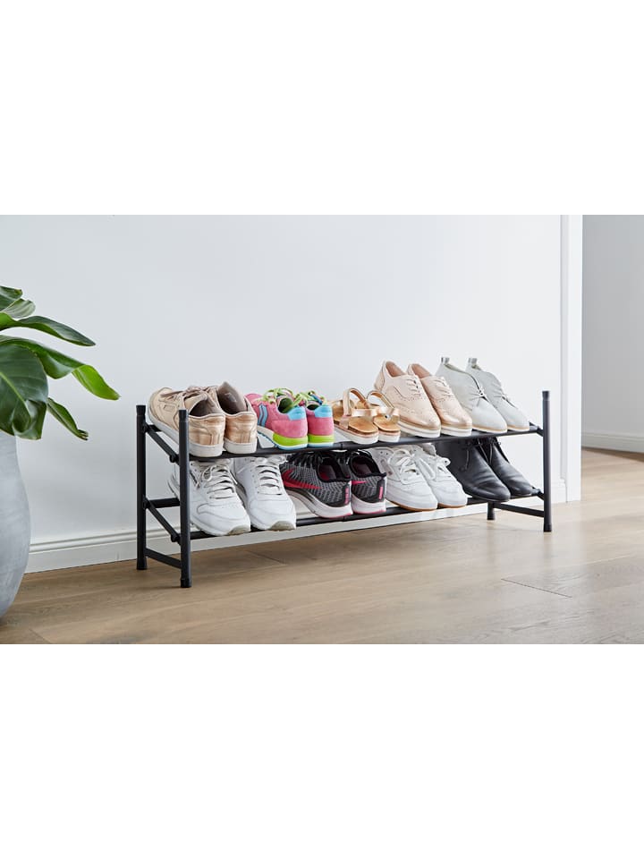 STORE IT Regał "Loft" w kolorze czarnym na buty - 62-116 x 36 x 23 cm rozmiar: onesize