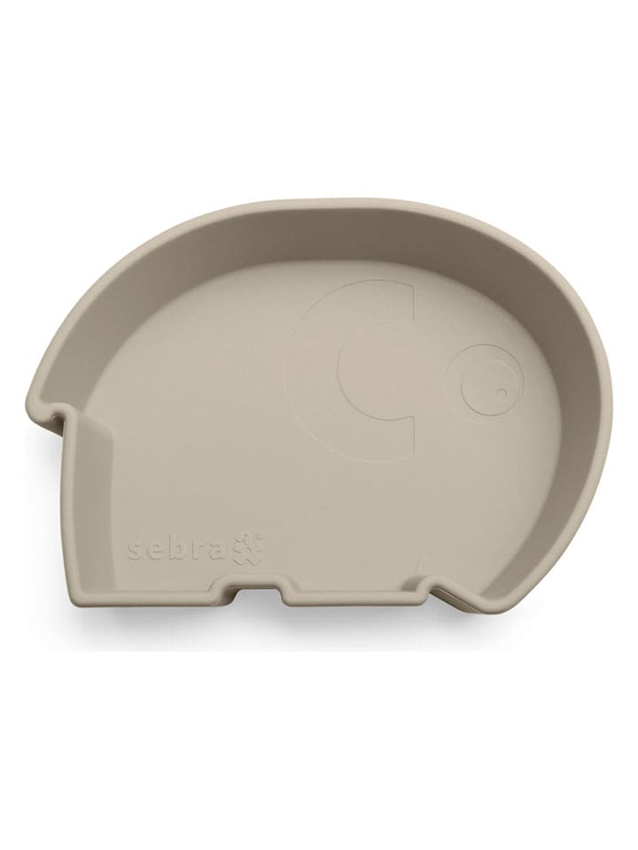 Sebra Silikonowa miska "Fanto" w kolorze beżowym do nauki jedzenia - 4 m+ rozmiar: onesize