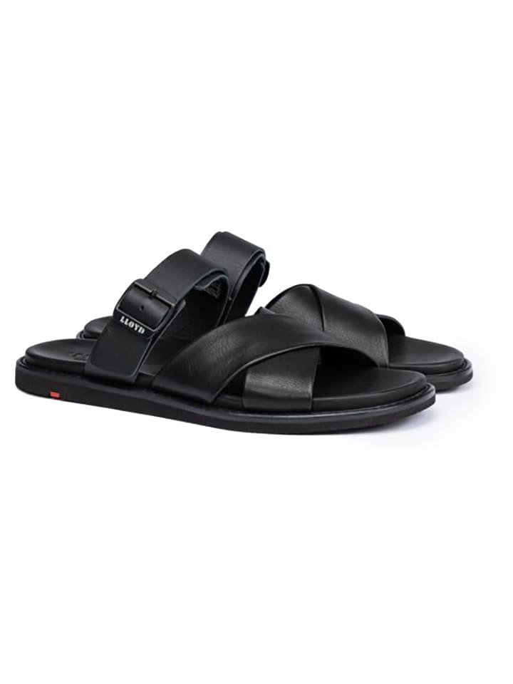 LLOYD Skórzane klapki "Eminet" w kolorze czarnym rozmiar: 43