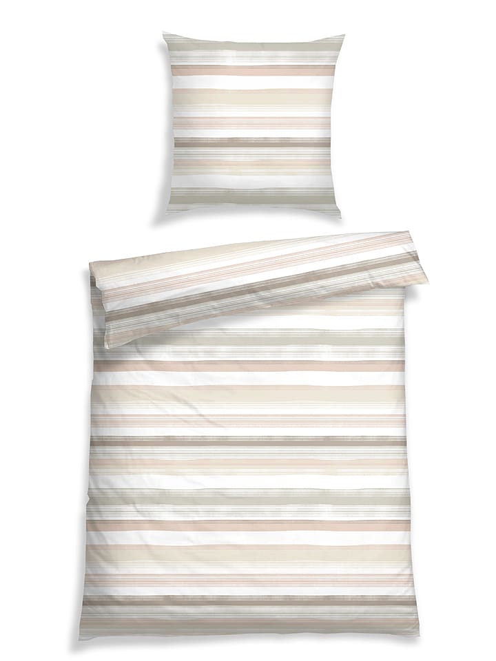 Schiesser Komplet pościeli renforcé w kolorze beżowym rozmiar: 135x200 cm