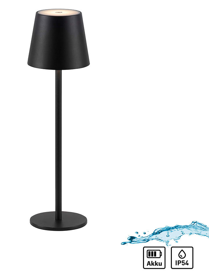 Just Light Lampa stołowa LED "Euria" w kolorze czarnym - wys. 37 x Ø 11 cm rozmiar: onesize