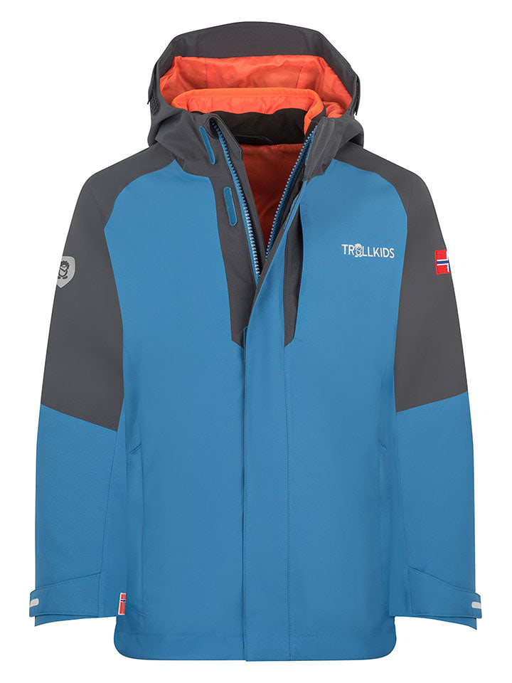 Trollkids Kurtka funkcyjna 3w1 "Skanden" w kolorze niebieskim rozmiar: 116