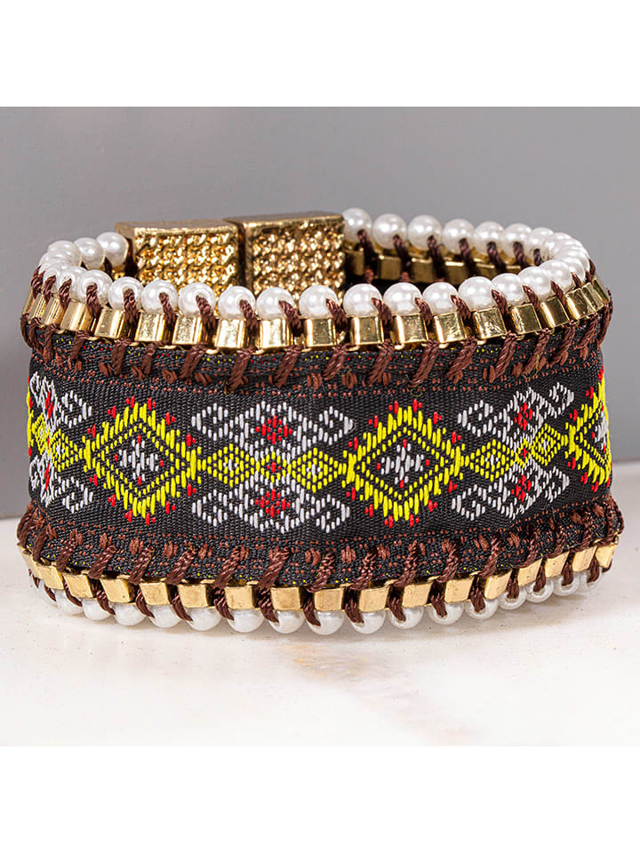 LA CHIQUITA Pozłacana bransoletka z elementami ozdobnymi rozmiar: onesize