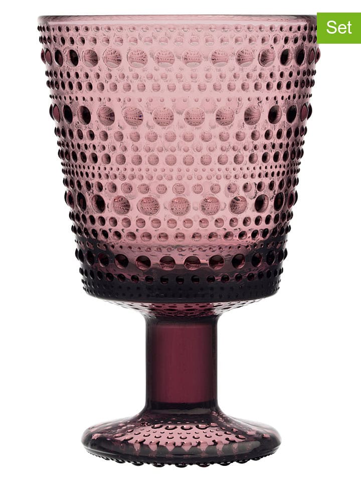 Moomin Szklanki (2 szt.) "Kastehelmi" w kolorze jasnoróżowym - 260 ml rozmiar: onesize