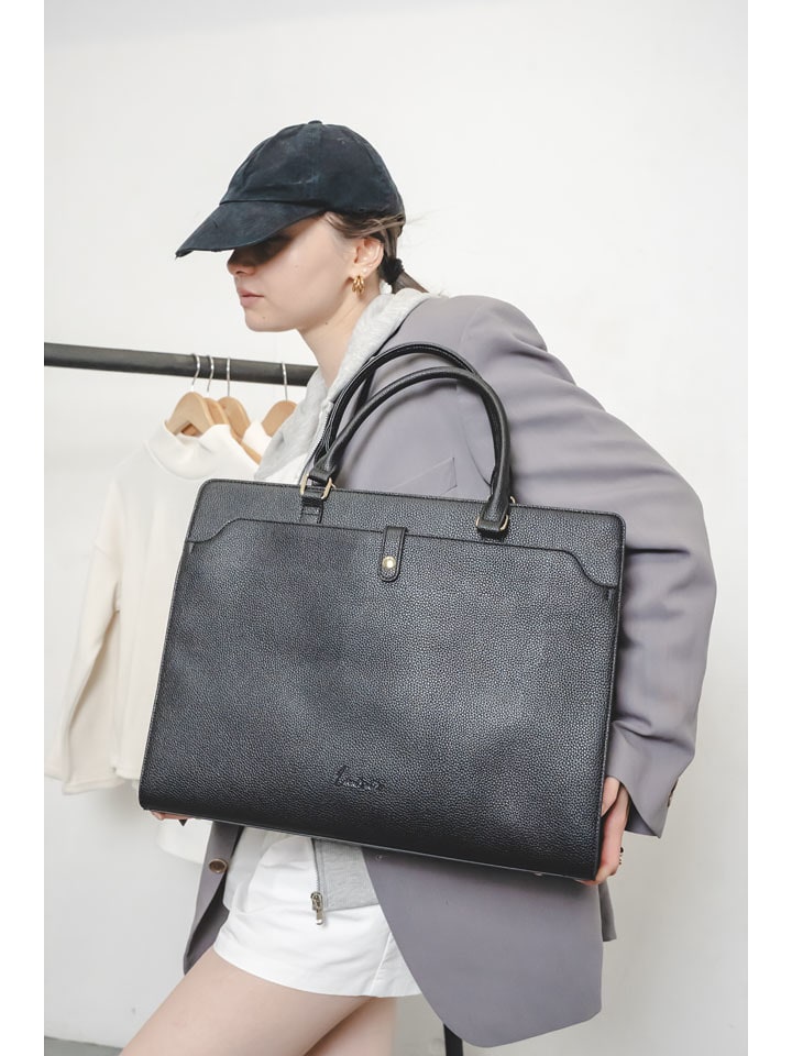 Christian Laurier Skórzana aktówka "Nya" w kolorze czarnym - 42 x 32 x 14 cm rozmiar: onesize