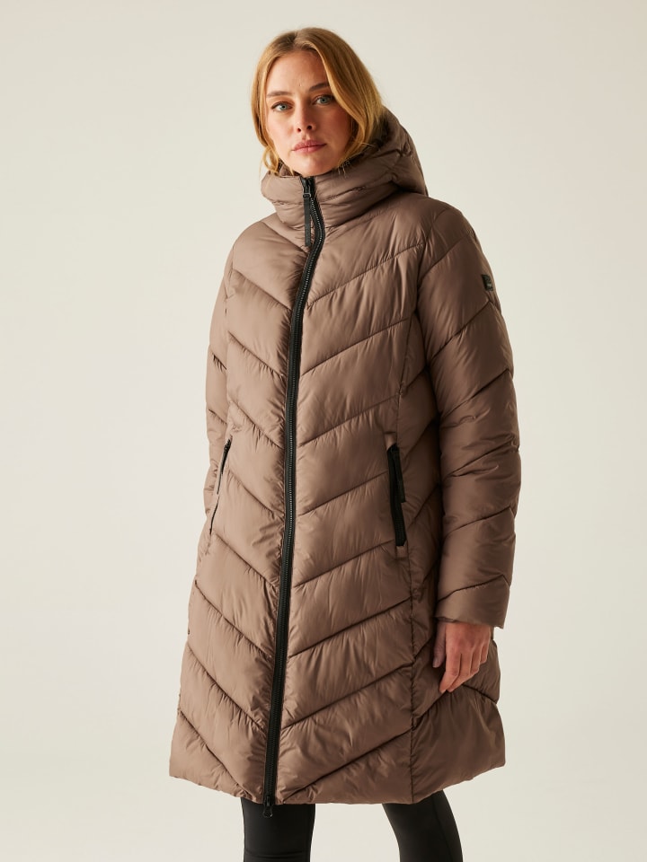 Regatta Płaszcz pikowany "Anita" w kolorze szarobrązowym rozmiar: 44