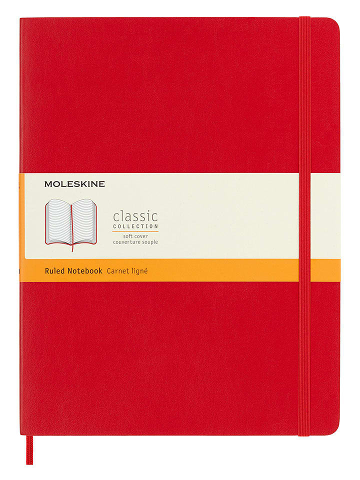 Moleskine Notatnik w kolorze czerwonym - 19 x 25 cm rozmiar: onesize