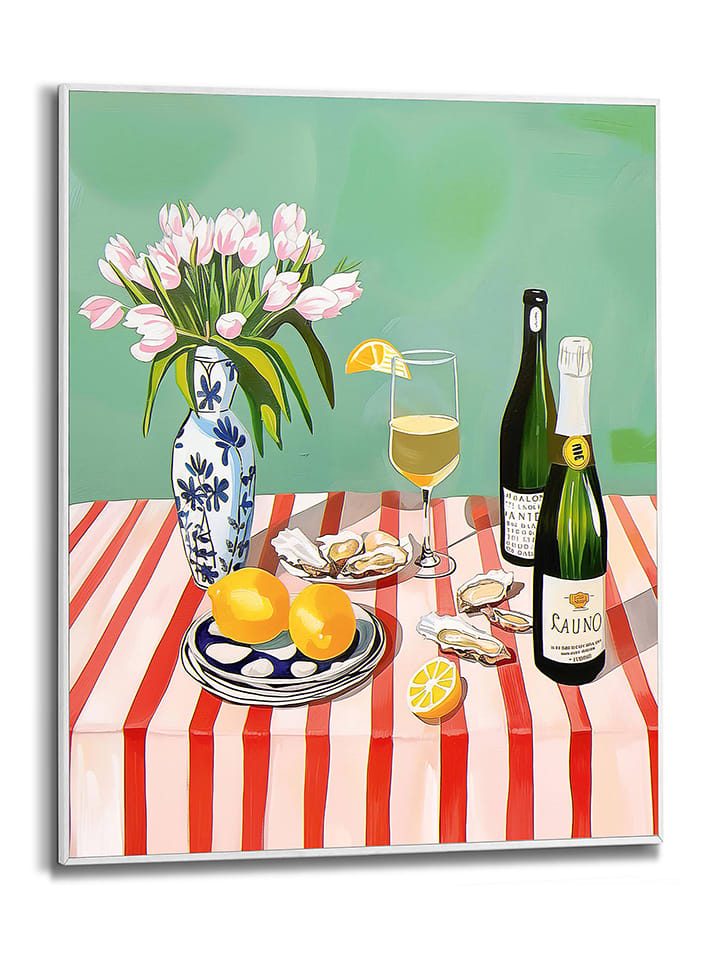Orangewallz Druk artystyczny "Oyster Table" w ramce rozmiar: 40x50 cm