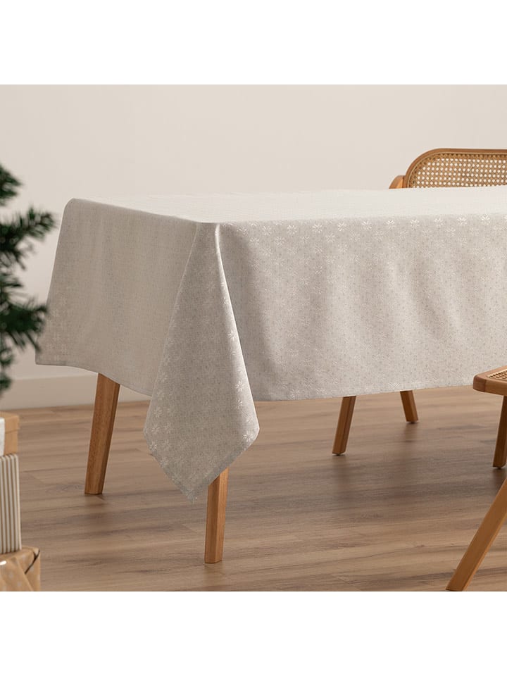 GAMUSI Obrus "Merry Christmas" w kolorze jasnoszaro-srebrnym rozmiar: 140x350 cm