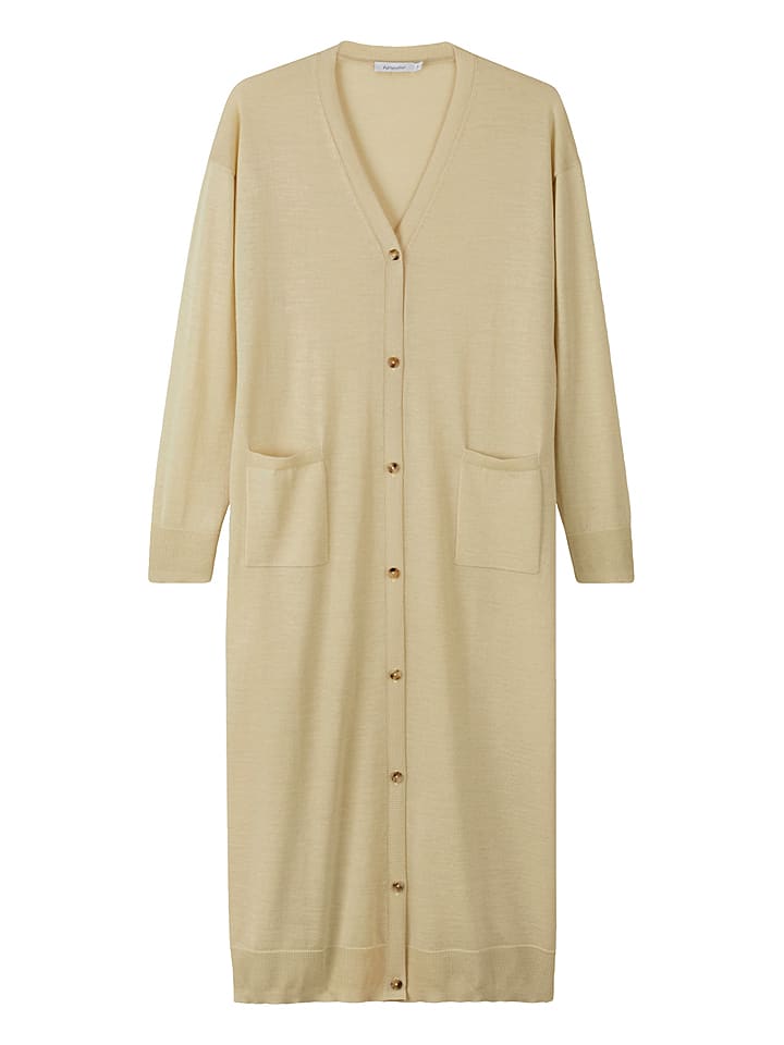 Hessnatur Wełniany kardigan w kolorze żółtym rozmiar: S