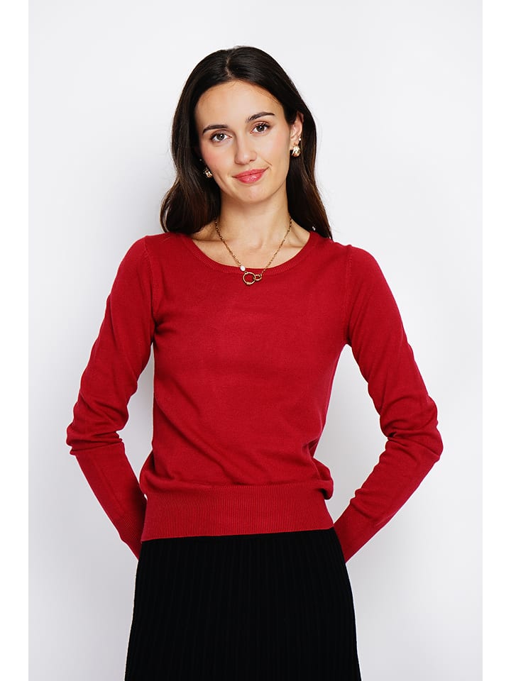 ASSUILI Sweter w kolorze czerwonym rozmiar: 36