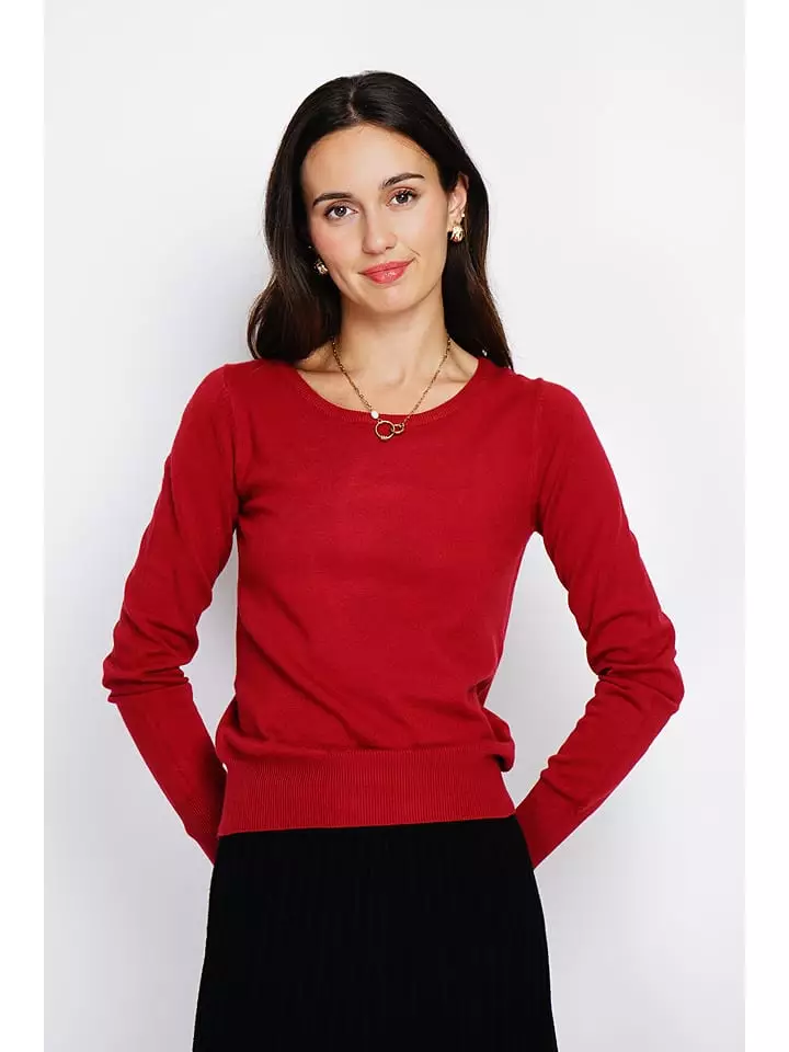 ASSUILI Sweter w kolorze czerwonym rozmiar: 36