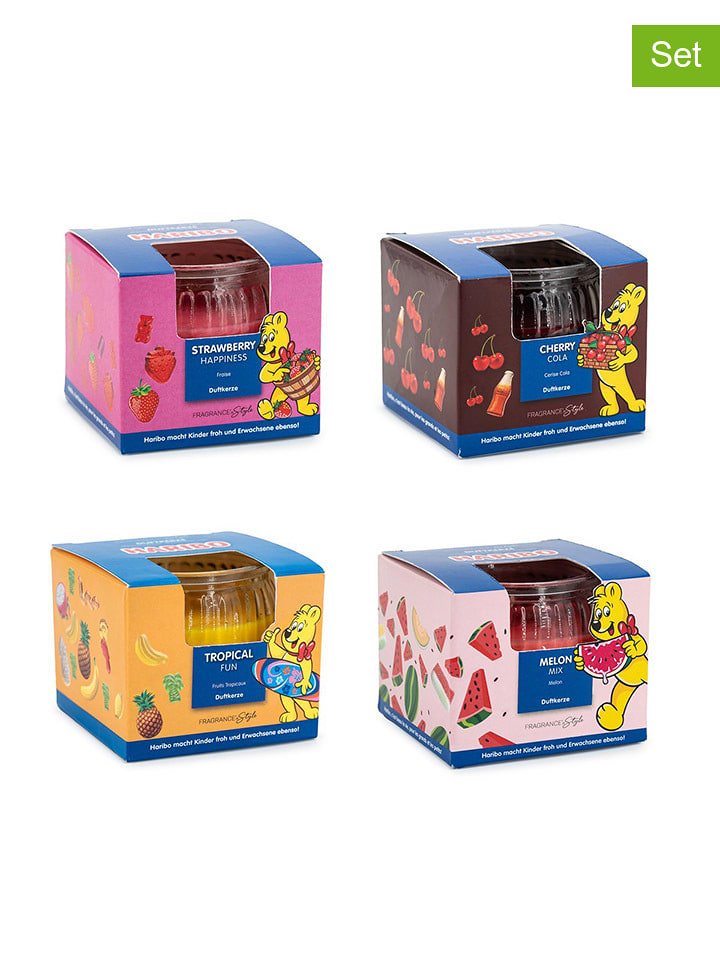 Haribo Świece zapachowe (4 szt.) "Haribo" - 4 x 85 g rozmiar: onesize