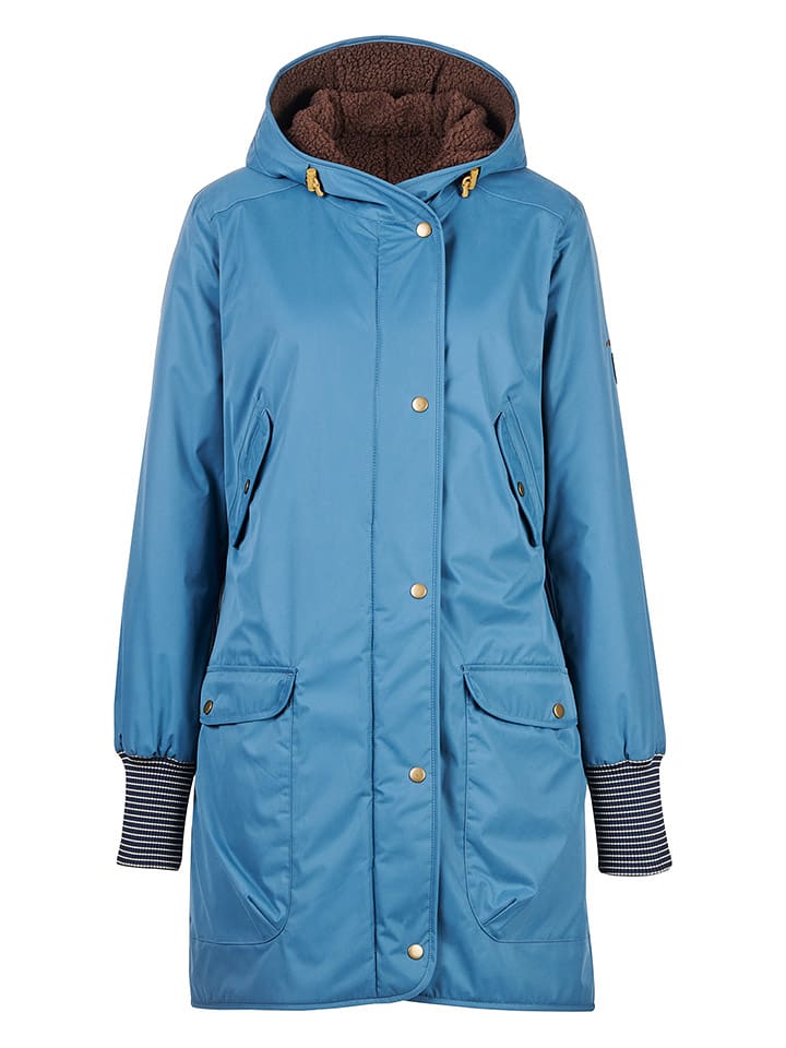 finside Dwustronna kurtka zimowa "Suomukka" w kolorze niebiesko-brązowym rozmiar: 38