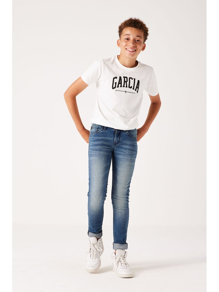 Garcia Dżinsy "Xand" - Skinny fit - w kolorze niebieskim rozmiar: 170