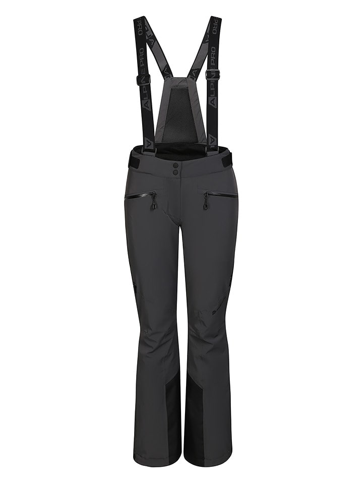 Alpine Pro Spodnie narciarskie "Werada" w kolorze antracytowym rozmiar: XL