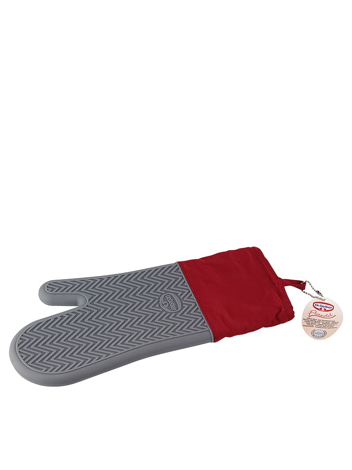 Dr. Oetker Rękawica kuchenna "Flexxible" w kolorze czerwono-szarym - 31 x 14 cm rozmiar: onesize