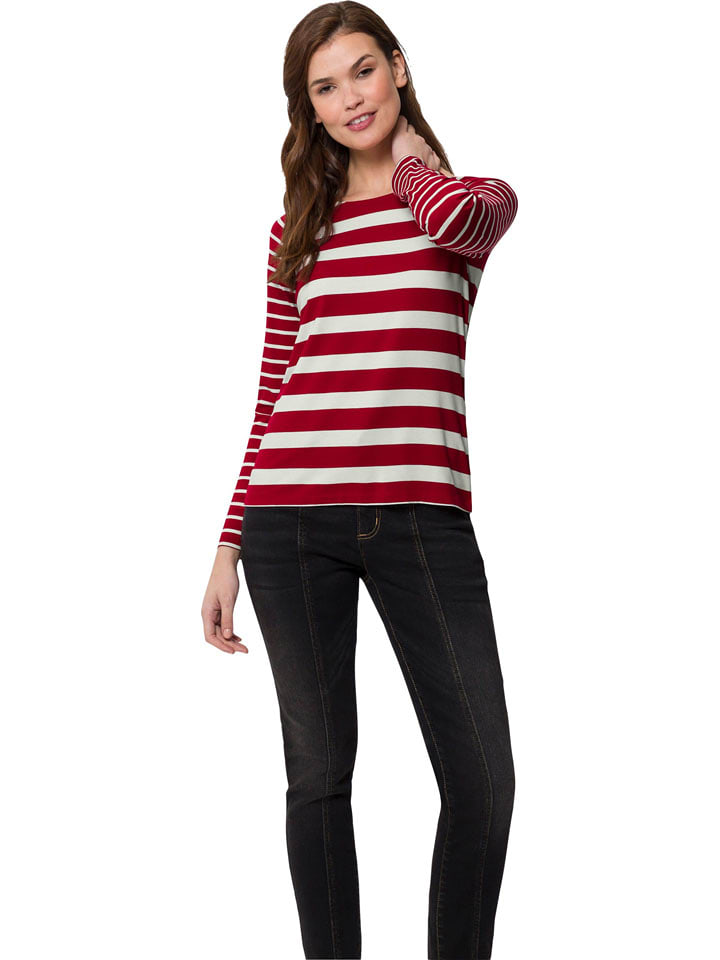 Heine Koszulka w kolorze czerwono-białym rozmiar: 48