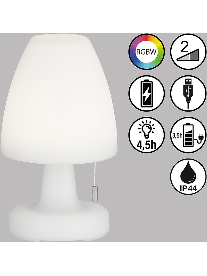 FISCHER & HONSEL Lampa stołowa LED "Termoli" w kolorze białym - wys. 25 x Ø 15 cm rozmiar: onesize