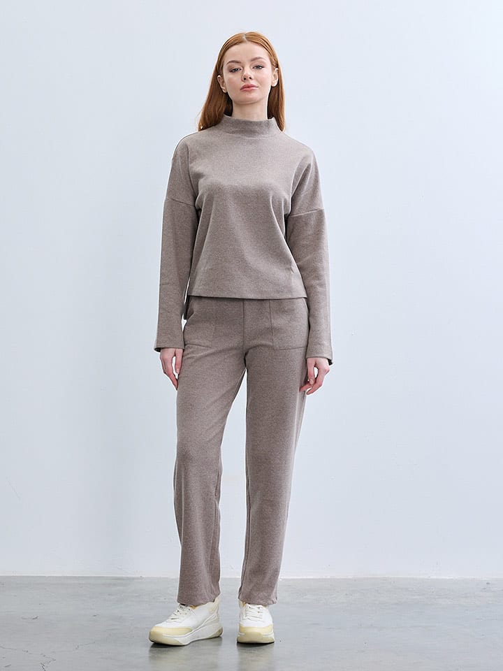 BGN Spodnie w kolorze szarobrązowym rozmiar: 34