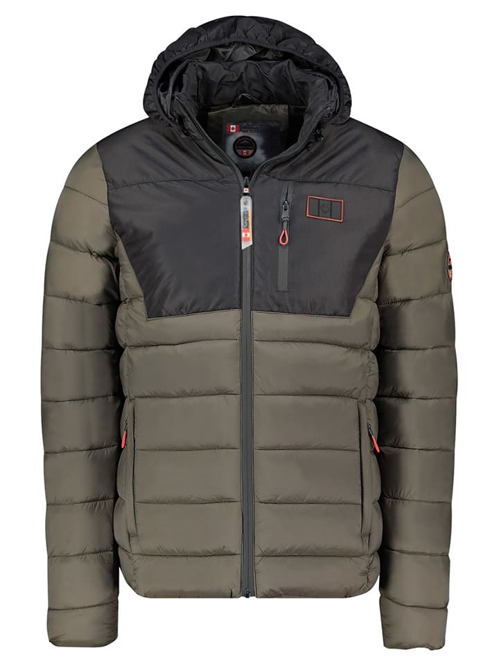 Canadian Peak Kurtka pikowana "Batileak" w kolorze czarno-oliwkowym rozmiar: S