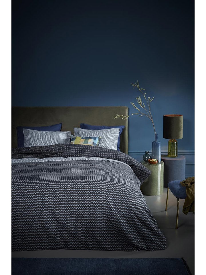 Beddinghouse Komplet pościeli flanelowej "River" w kolorze niebieskim rozmiar: 135x200 cm
