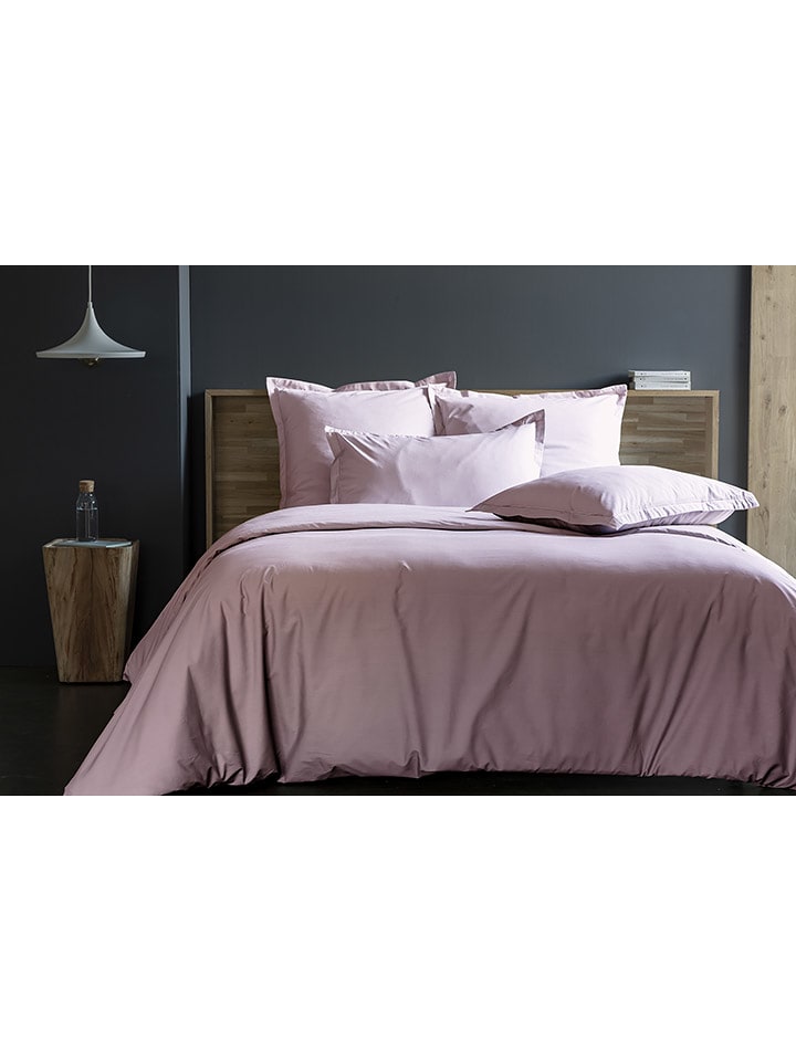 Soft by Perle de Coton Perkalowa poszwa w kolorze fioletowym na kołdrę rozmiar: 200x200 cm