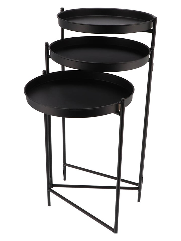 daan kromhout Stolik "Dhaka" w kolorze czarnym na rośliny - 113,5 x 78 x 35 cm rozmiar: onesize