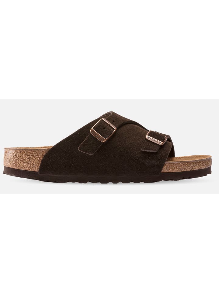 Birkenstock Skórzane klapki "Zurich" w kolorze brązowym rozmiar: 41