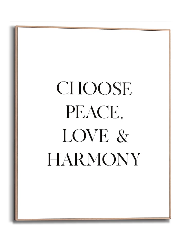 Orangewallz Druk artystyczny "Choose Peace" w ramce rozmiar: 40x50 cm