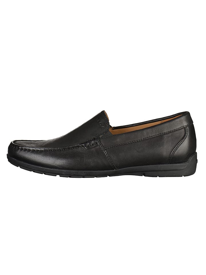 Geox Skórzane slippersy w kolorze czarnym rozmiar: 42