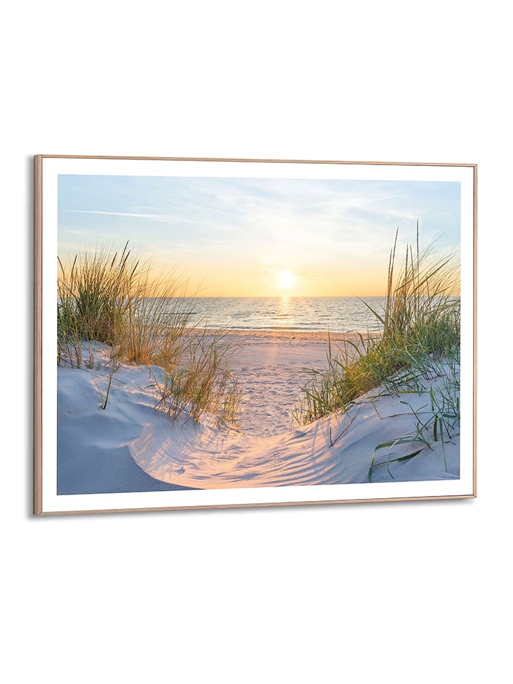 Orangewallz Druk artystyczny "Evening Dunes" w ramce rozmiar: 50x70 cm