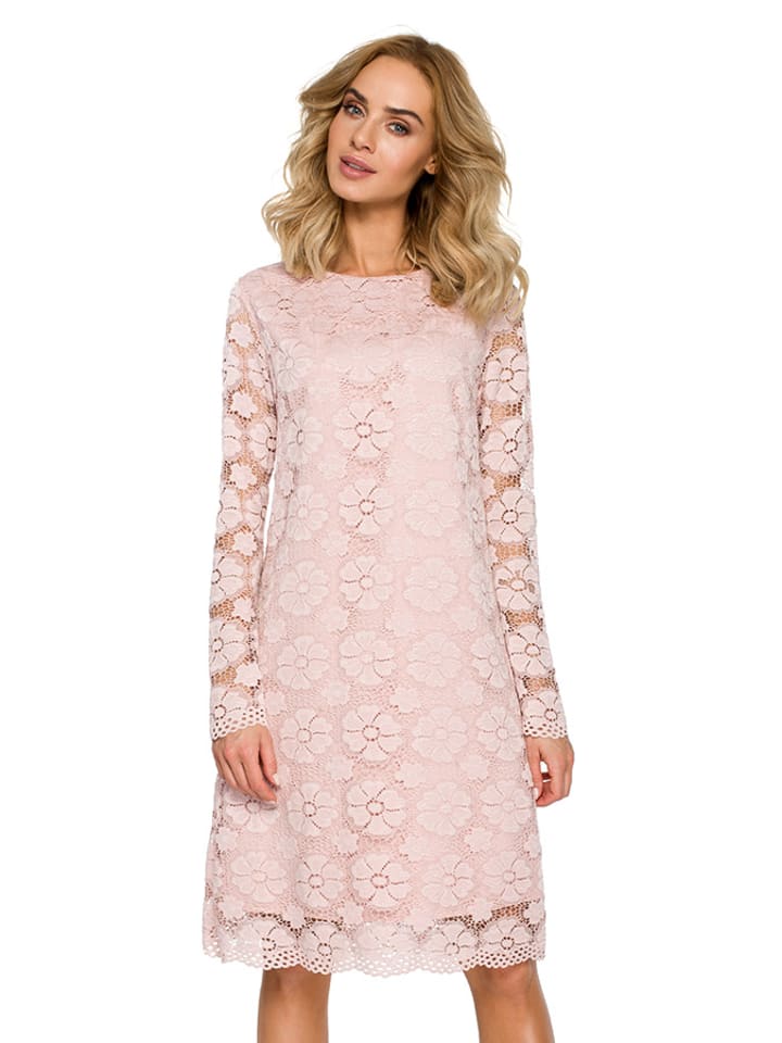 made of emotion Sukienka w kolorze jasnoróżowym ze wzorem rozmiar: XL