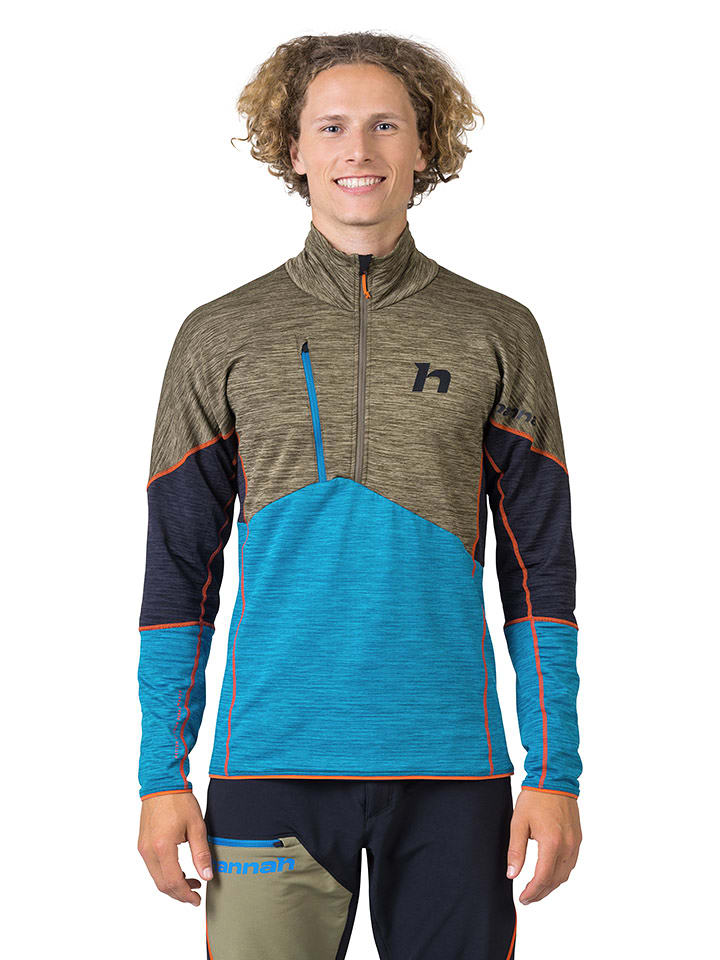 Hannah Koszulka funkcyjna "Niro" w kolorze oliwkowo-niebieskim rozmiar: M