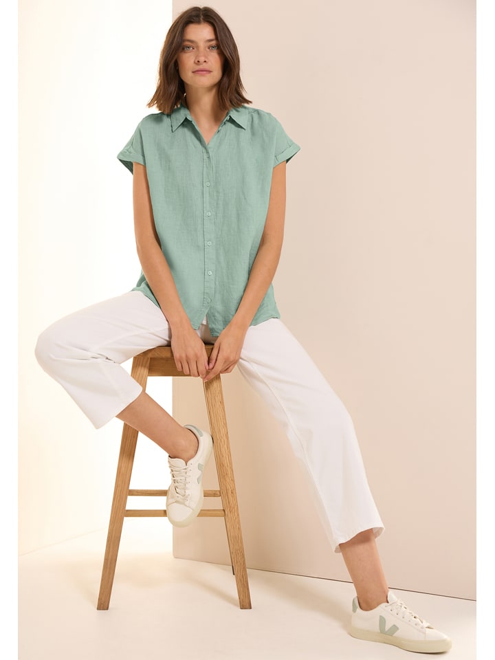 Cecil Lniana bluzka w kolorze jasnozielonym rozmiar: XL