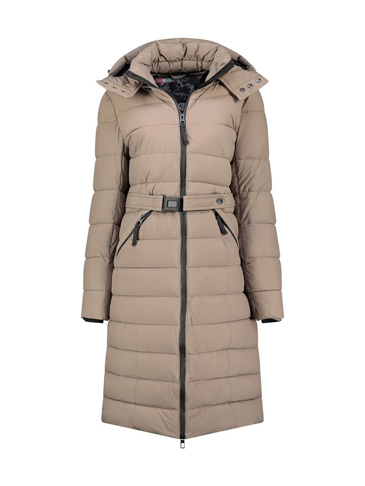 Geographical Norway Płaszcz zimowy "Cabimalimo" w kolorze szarobrązowym rozmiar: M