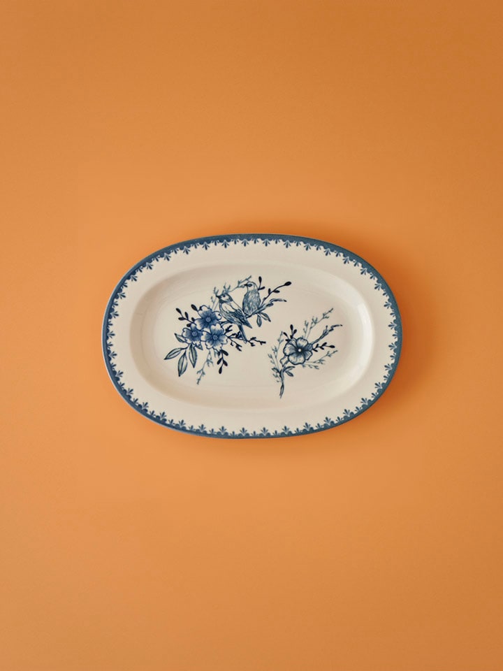 BELLA MAISON Taca w kolorze biało-niebieskim - 25 cm rozmiar: onesize