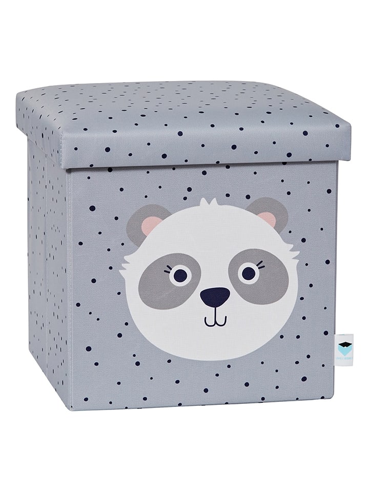 STORE IT Hocker "Panda" w kolorze szarym ze schowkiem - 35 x 35 x 35 cm rozmiar: onesize