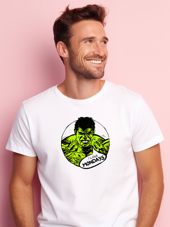 WOOOP Koszulka "Hulk" w kolorze białym rozmiar: L