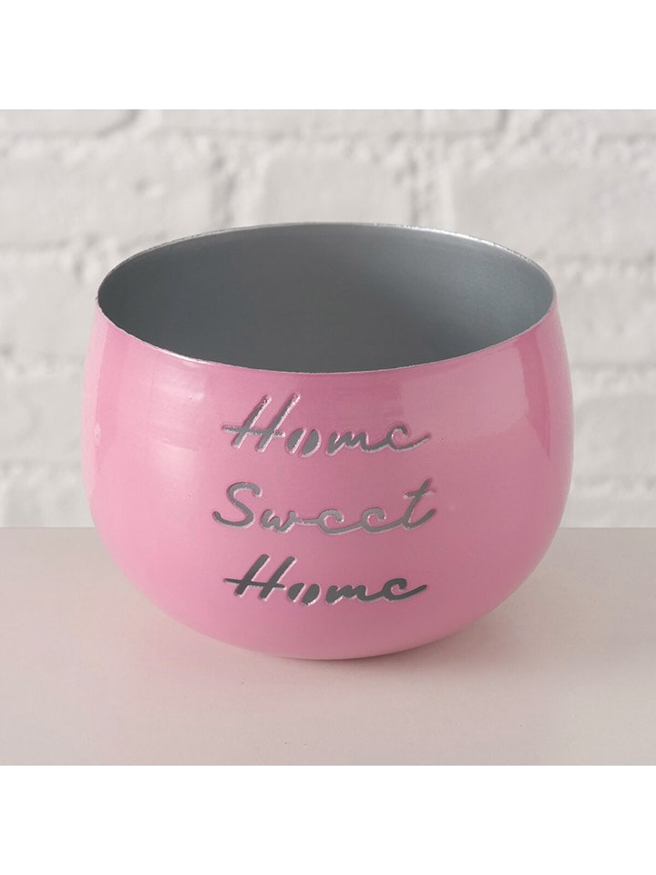 Boltze Świecznik "Home" w kolorze ciemnoróżowym - wys. 9 x Ø 13 cm rozmiar: onesize
