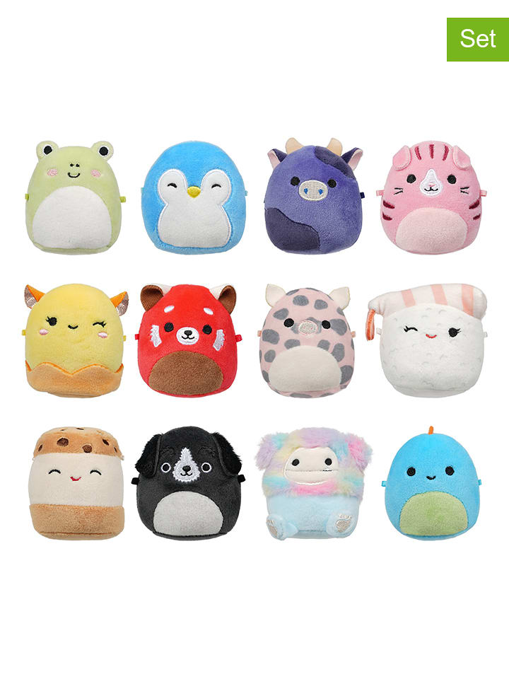 Squishmallows 12-częściowy zestaw Squishmallows w różnych kolorach - 6+ rozmiar: onesize