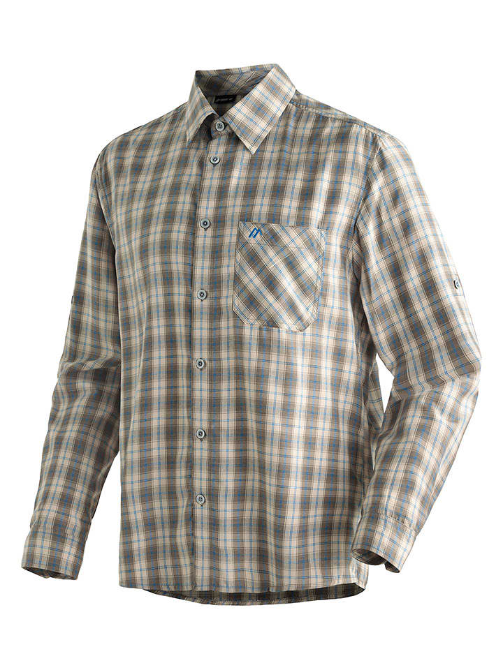 Maier Sports Koszula funkcyjna "Claas" - Regular fit - w kolorze beżowo-szarym rozmiar: 48